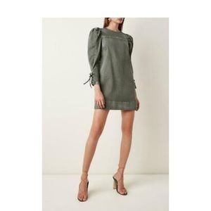 Ulla Johnson Manon Long-sleeve denim shift dress, size 0